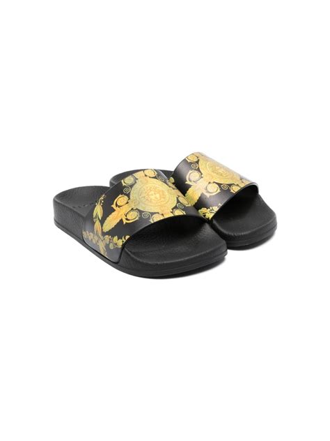 versace kids slides|farfetch versace slides.